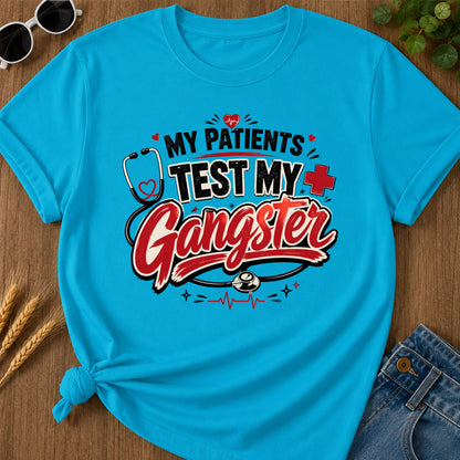 Patients Test Gangster T-Shirt - Sapphire Mockup