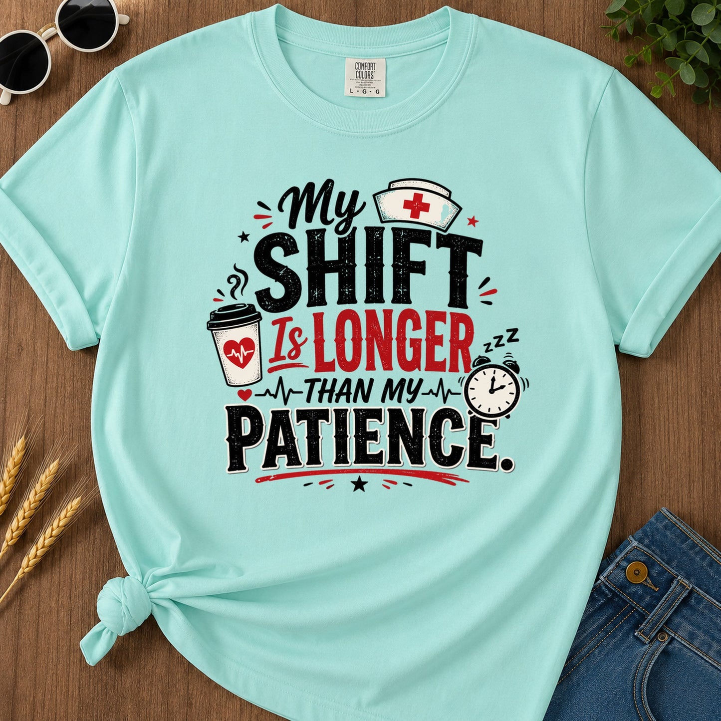 Shift Longer T-Shirt - Chalky Mint Mockup