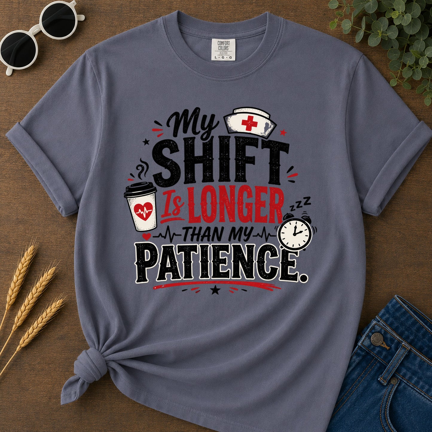Shift Longer T-Shirt - Navy Mockup