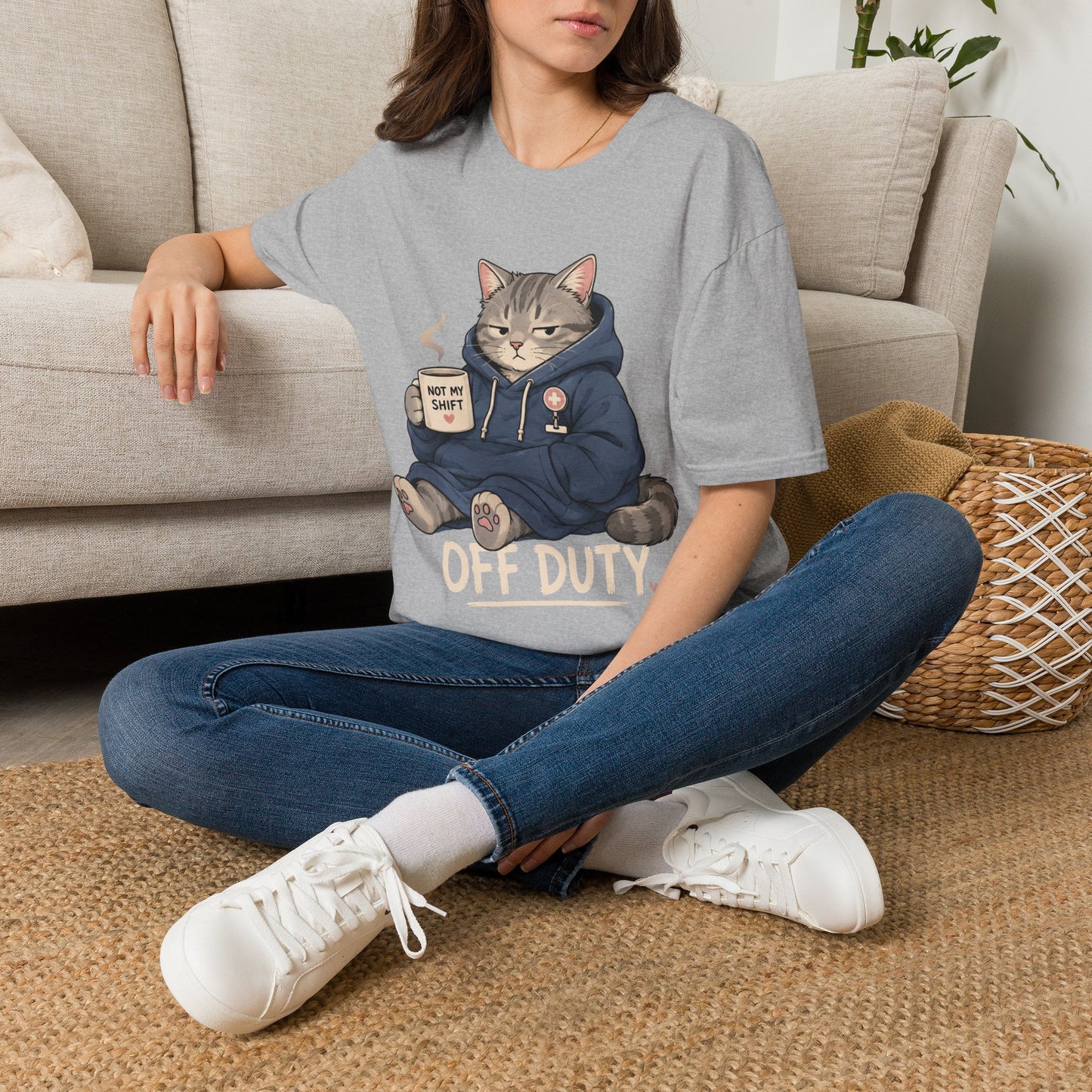 Off Duty Cat T-shirt