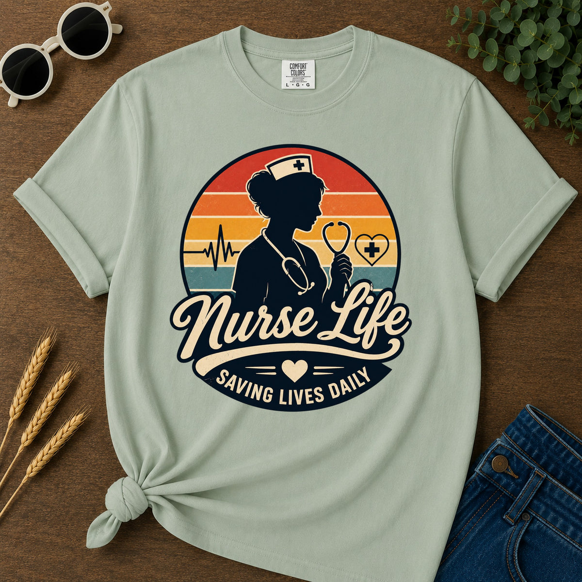 Nurse Life Saving T-Shirt - Bay Mockup