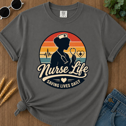 Nurse Life Saving T-Shirt - Pepper Mockup
