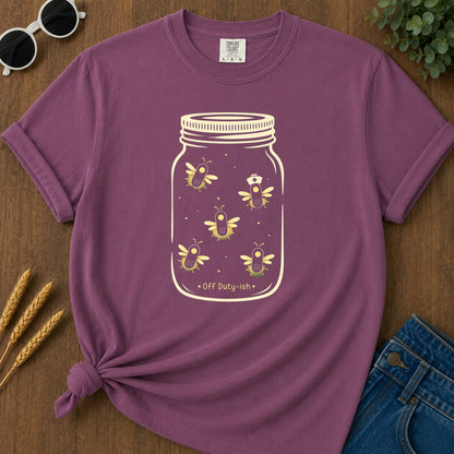 Off Duty Ish T-Shirt - Berry Mockup