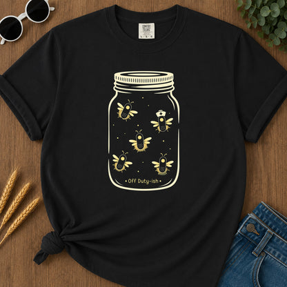 Off Duty Ish T-Shirt - Black Mockup
