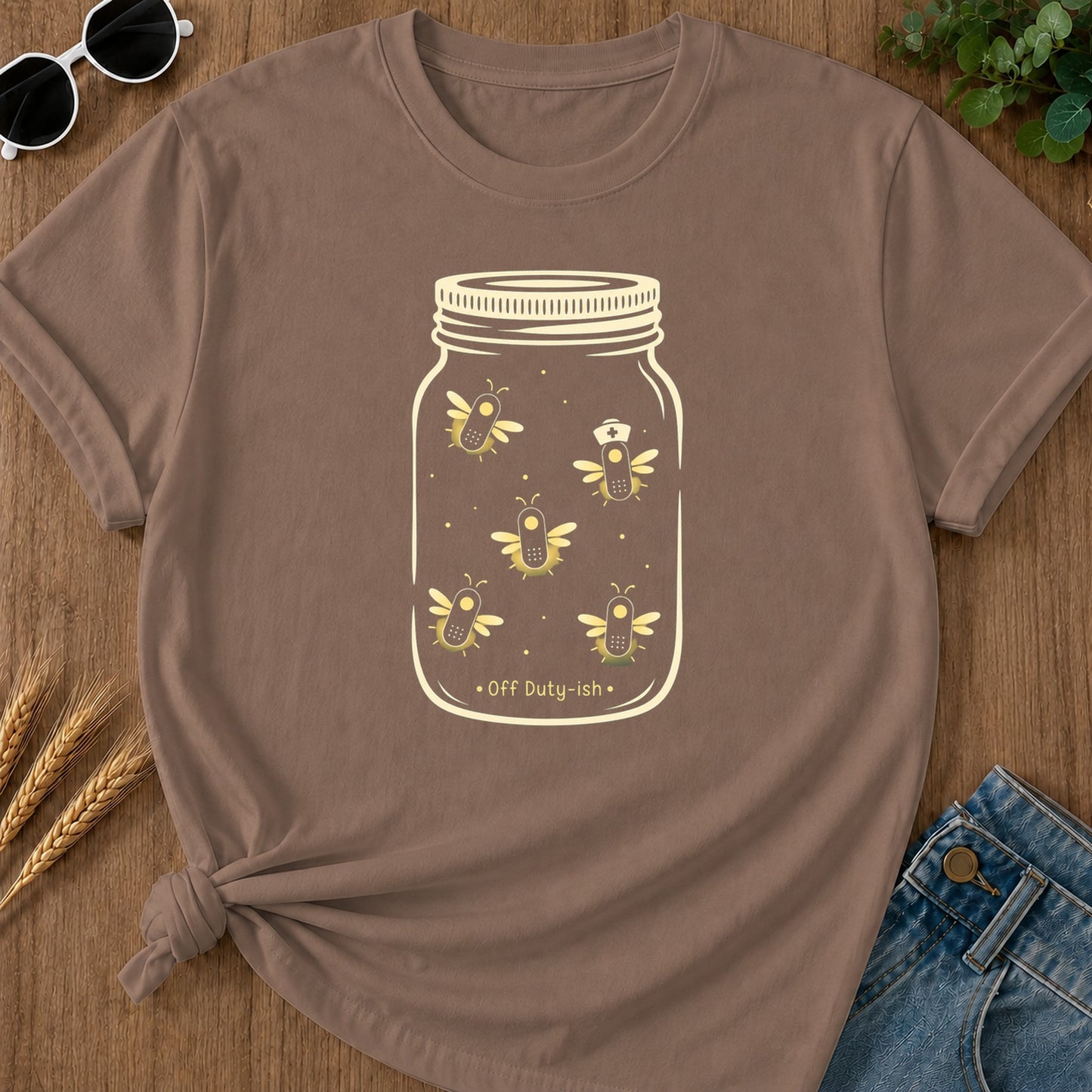 Off Duty Ish T-Shirt - Espresso Mockup