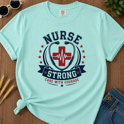 Care Courage T-Shirt - Chalky Mint Mockup