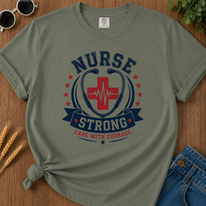 Care Courage T-Shirt - Moss Mockup