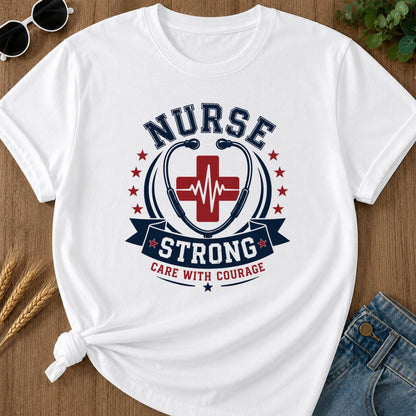Care Courage T-Shirt - White Mockup