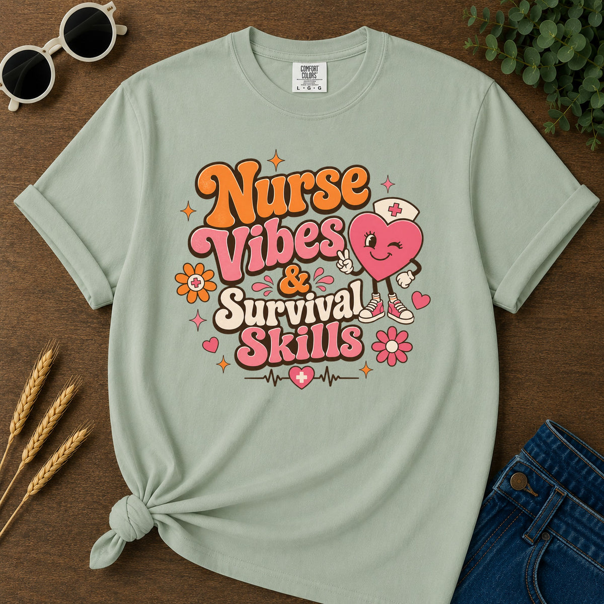 Survival Skills T-Shirt - Bay Mockup
