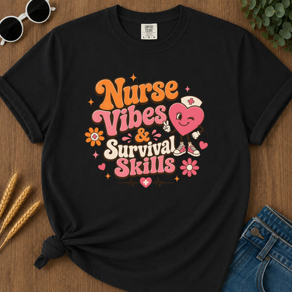 Survival Skills T-Shirt - Black Mockup