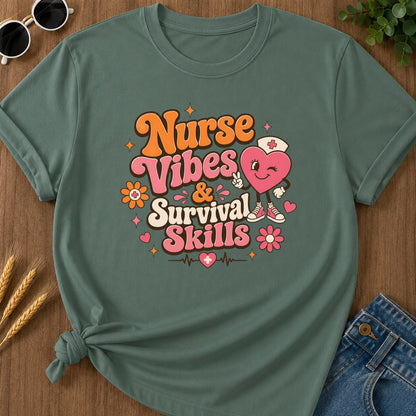 Survival Skills T-Shirt - Blue Spruce Mockup
