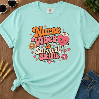 Survival Skills T-Shirt - Chalky Mint Mockup