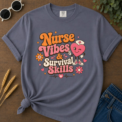 Survival Skills T-Shirt - Navy Mockup