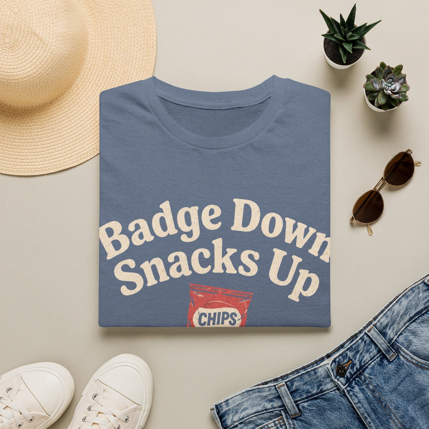 Badge Down Snacks Up T-shirt
