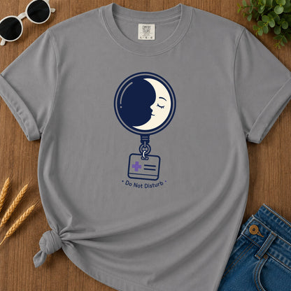 Do Not Disturb Moon T-Shirt - Grey Mockup