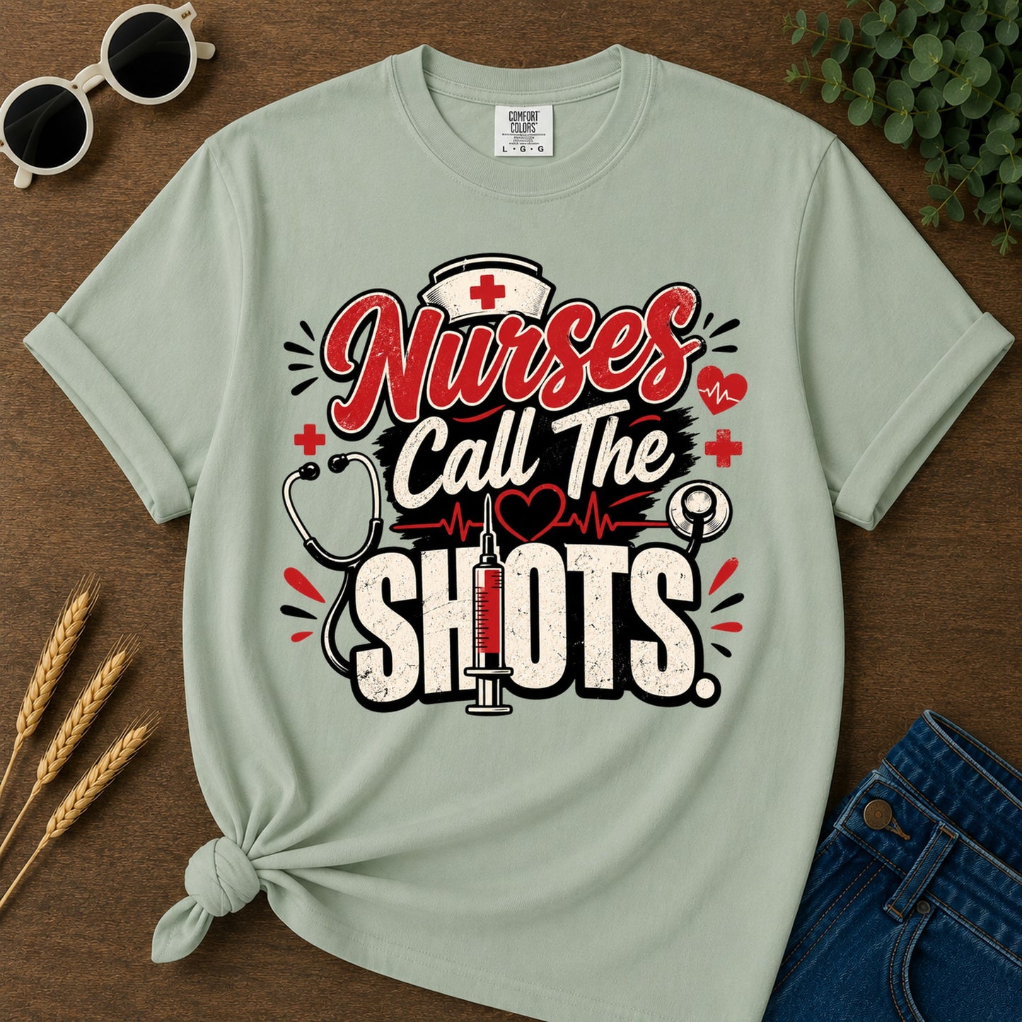 Call The Shots T-Shirt - Bay Mockup