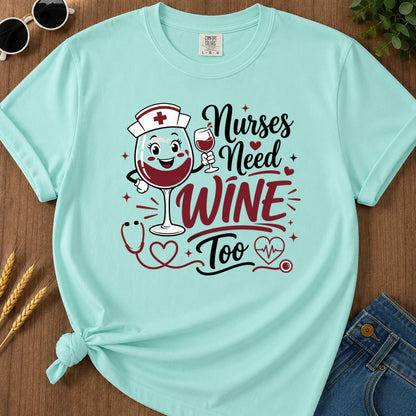 Need Wine T-Shirt - Chalky Mint Mockup