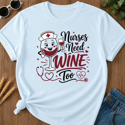 Need Wine T-Shirt - Chambray Mockup