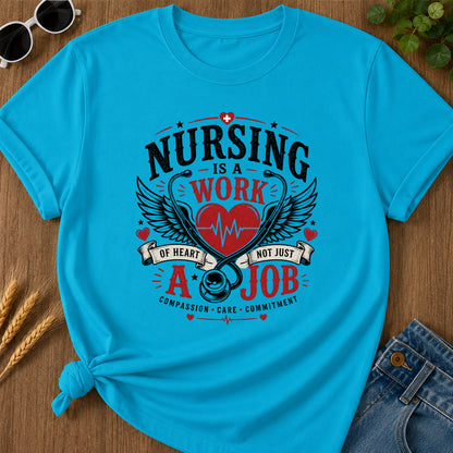 Nursing Work T-Shirt - Sapphire Mockup