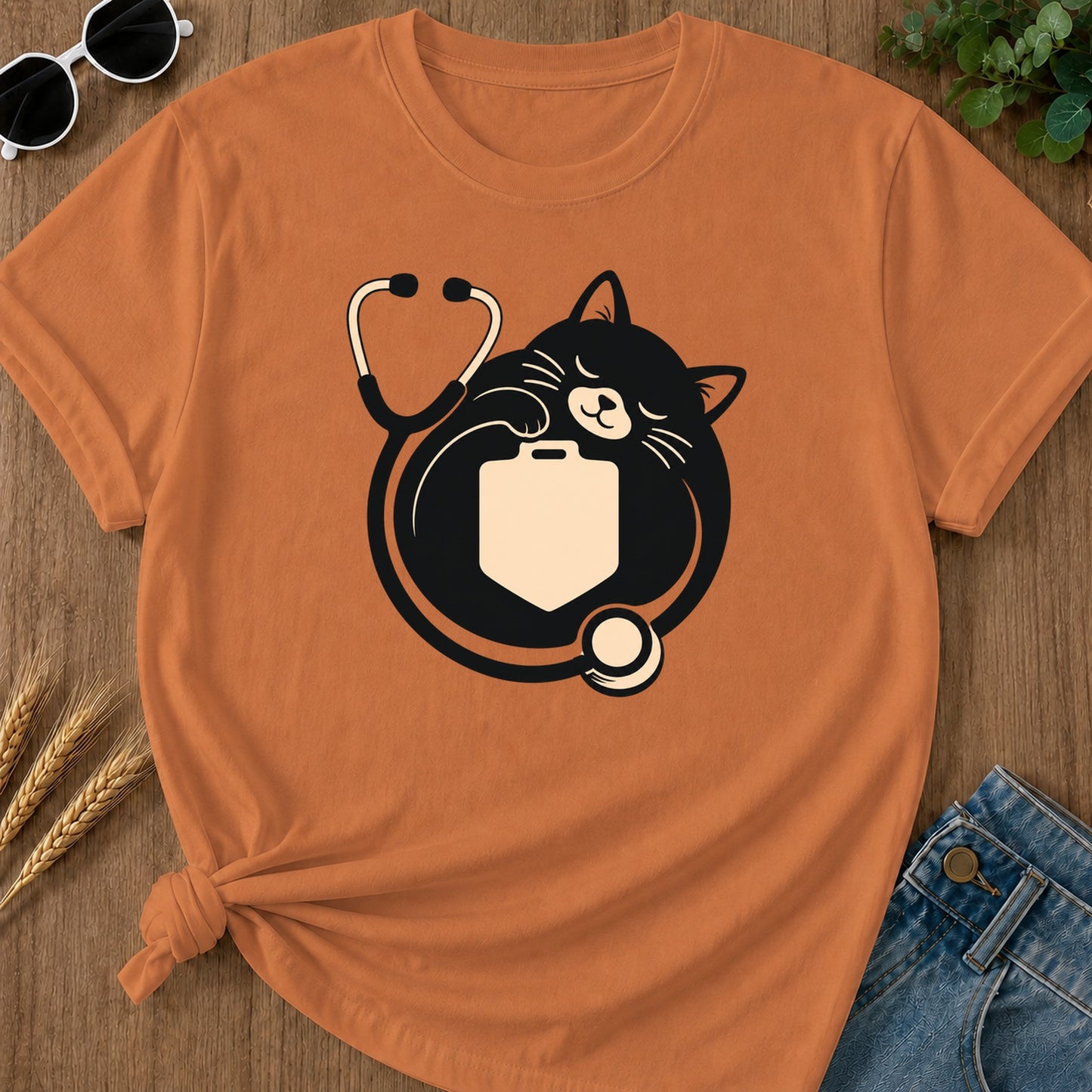 Cat Nurse T-Shirt - Yam Mockup