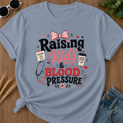 Raising Kids T-Shirt - Blue Jean Mockup