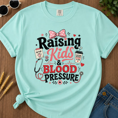 Raising Kids T-Shirt - Chalky Mint Mockup