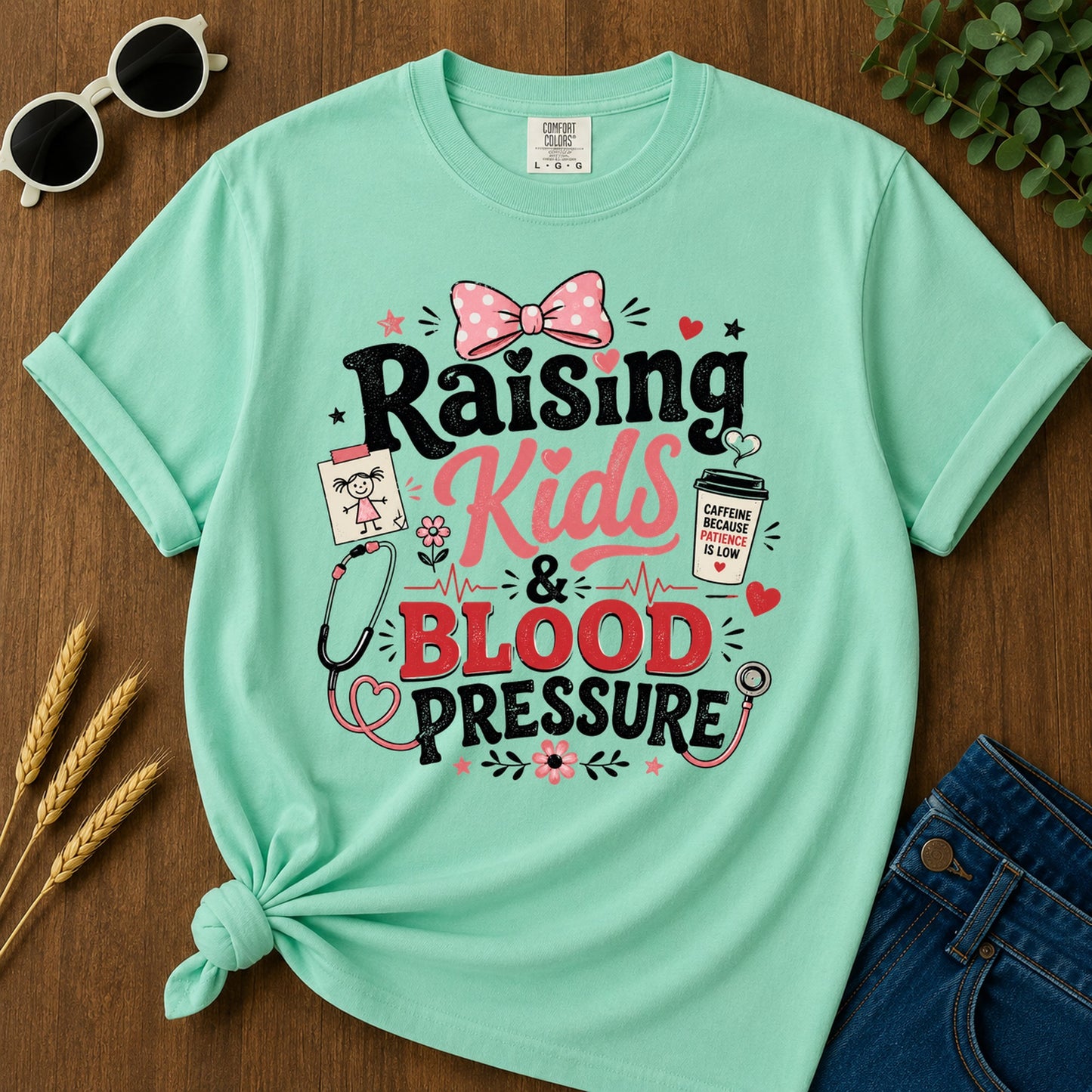Raising Kids T-Shirt - Island Reef Mockup