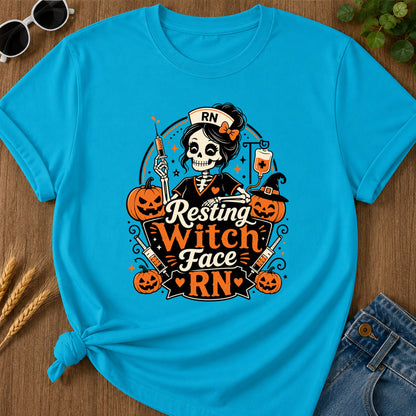 Resting Witch Face T-Shirt - Sapphire Mockup