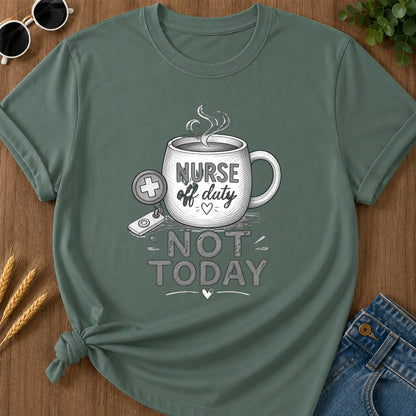 Engraved Not Today T-Shirt - Blue Spruce Mockup