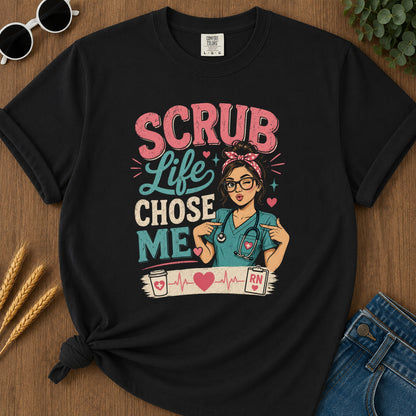 Scrub Life Chose T-Shirt - Black Mockup