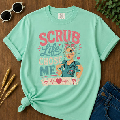 Scrub Life Chose T-Shirt - Island Reef Mockup