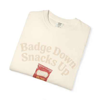Badge Down Snacks Up