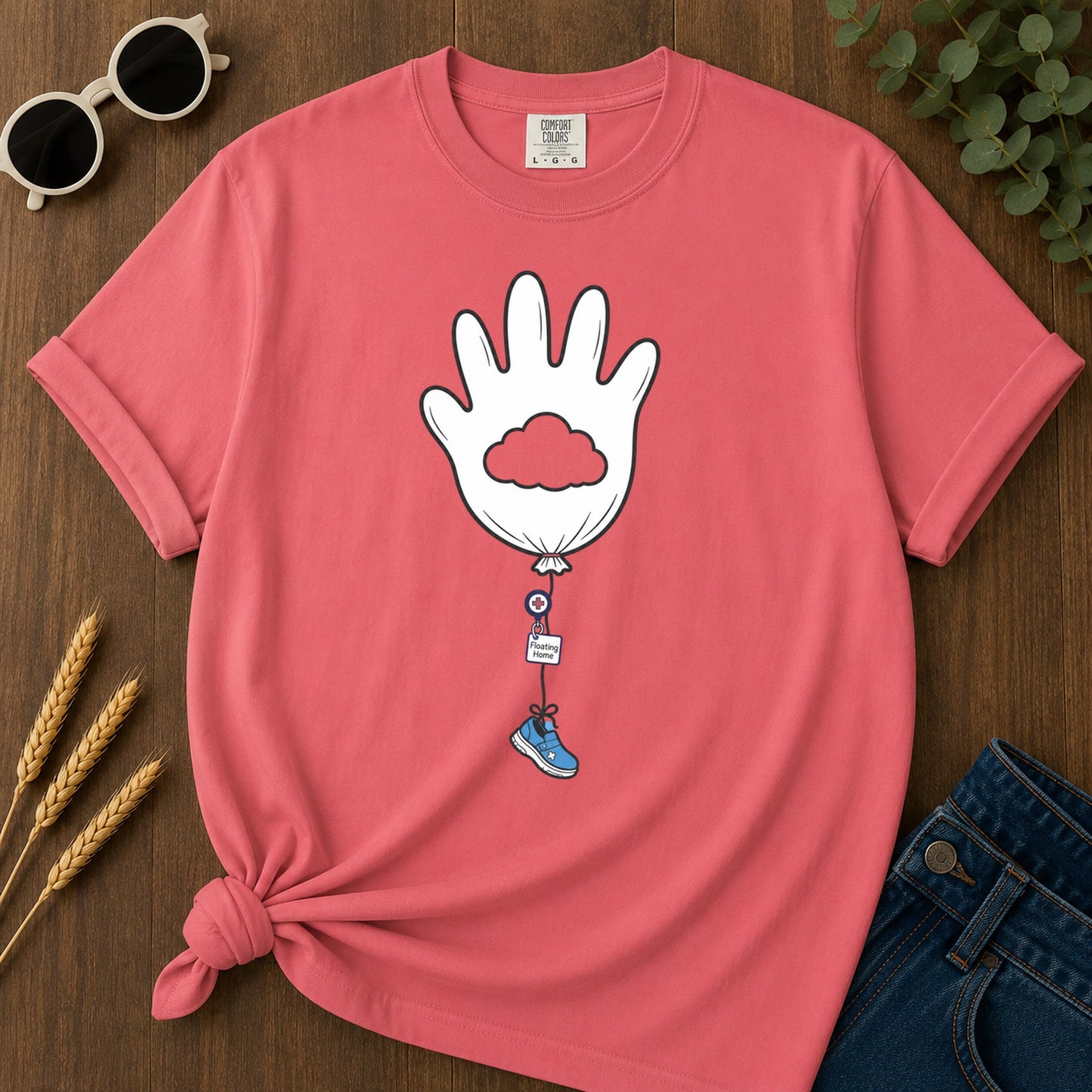 Floating Home T-Shirt - Watermelon Mockup