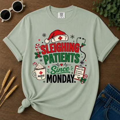 Sleighing Patients T-Shirt - Bay Mockup