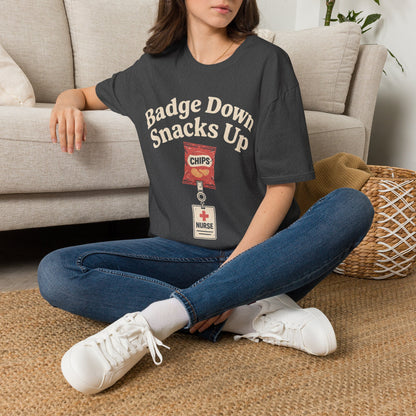 Badge Down Snacks Up T-shirt