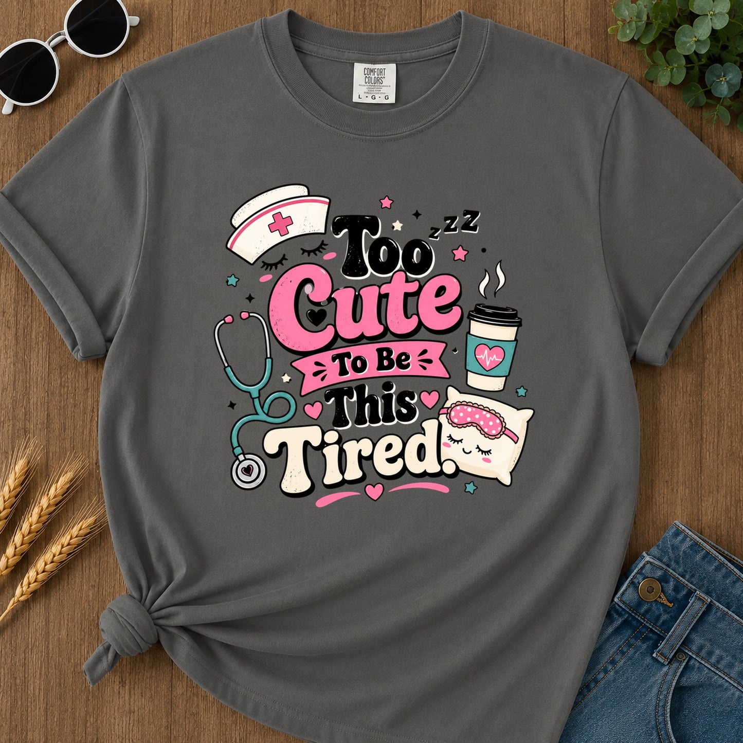 Cute Tired T-Shirt - Pepper Mockup