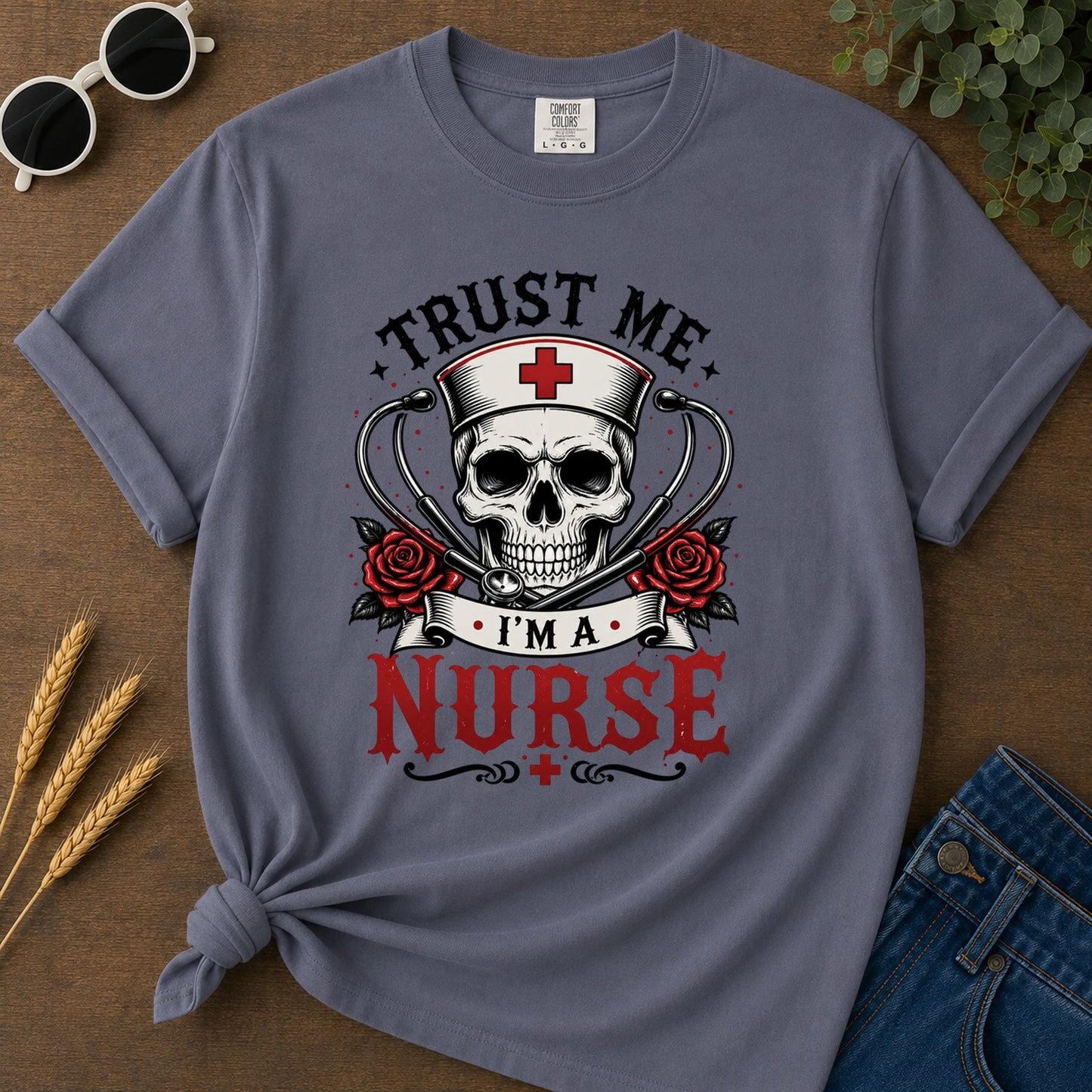 Trust Me Nurse T-Shirt - Navy Mockup