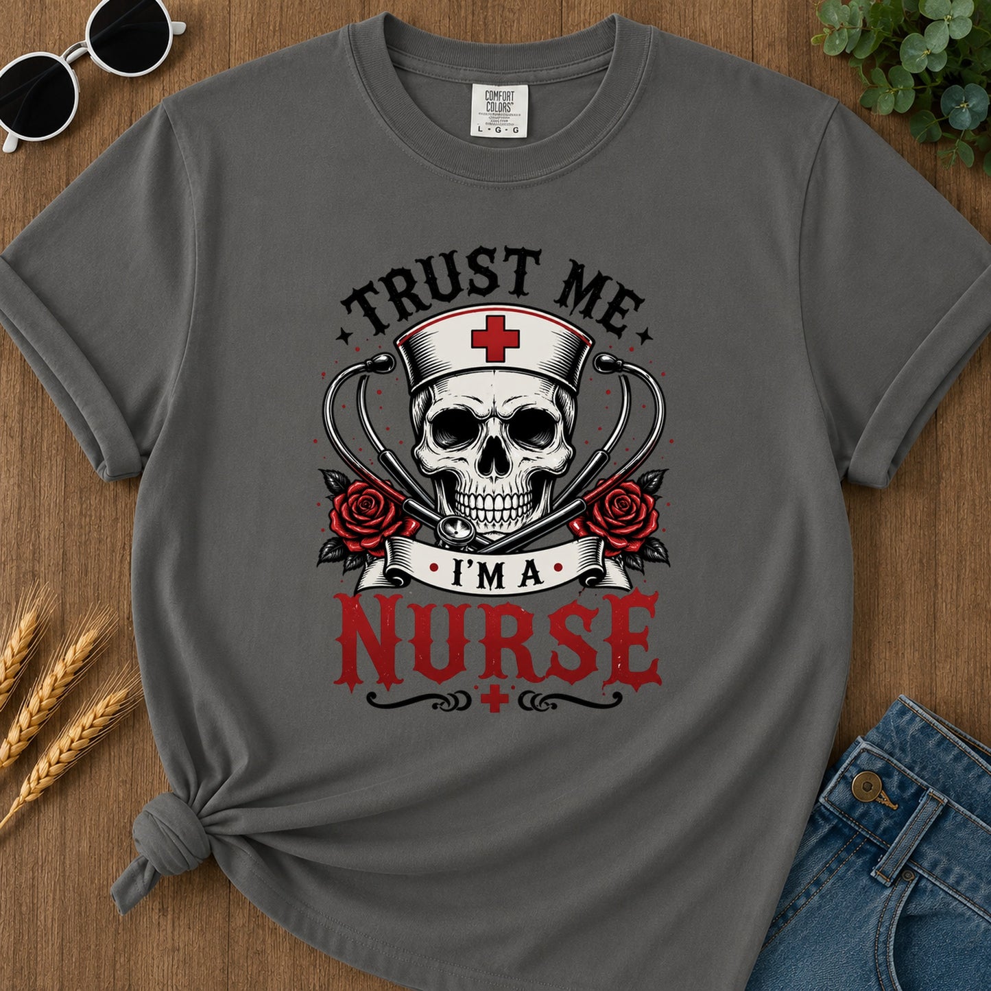 Trust Me Nurse T-Shirt - Pepper Mockup