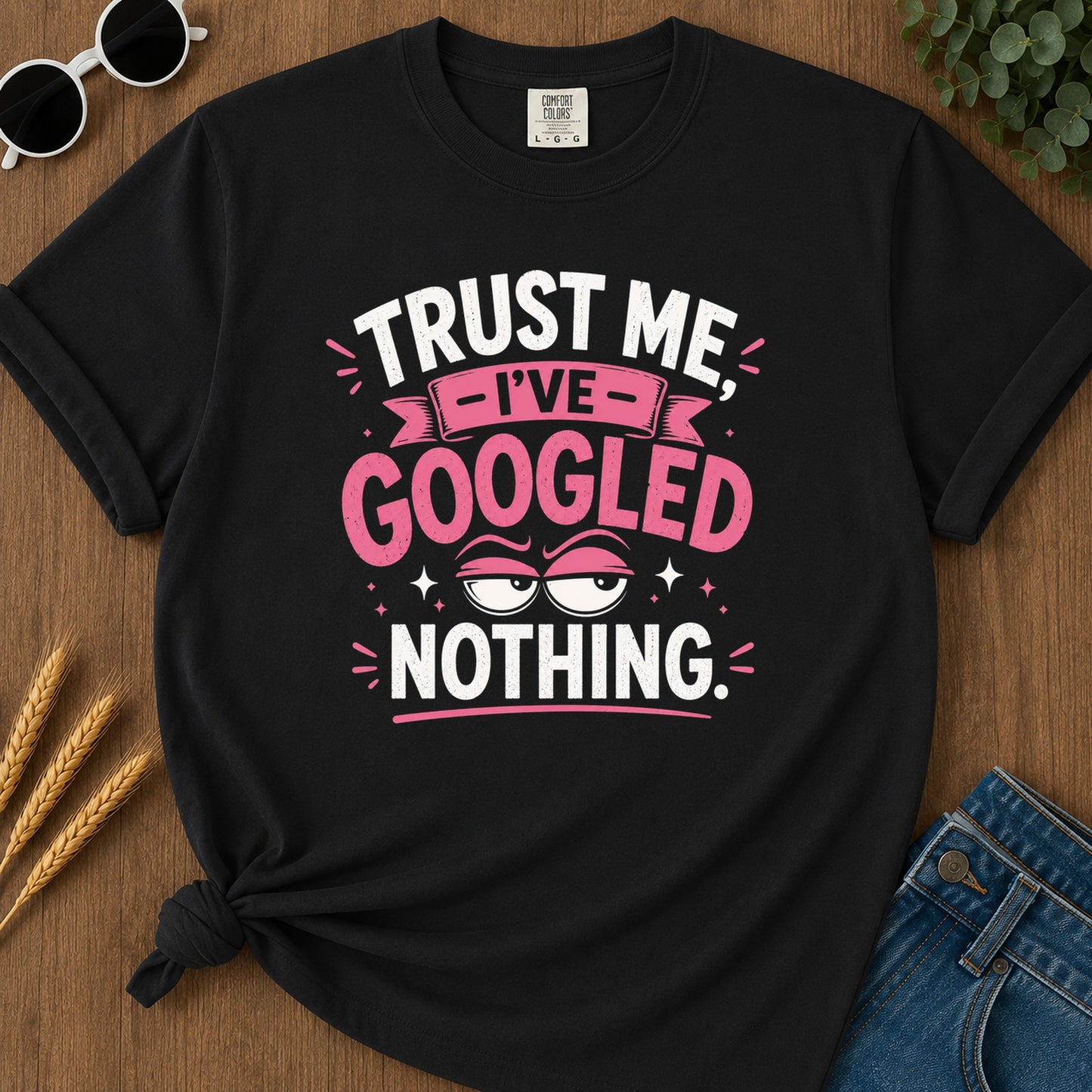 Googled Nothing T-Shirt - Black Mockup