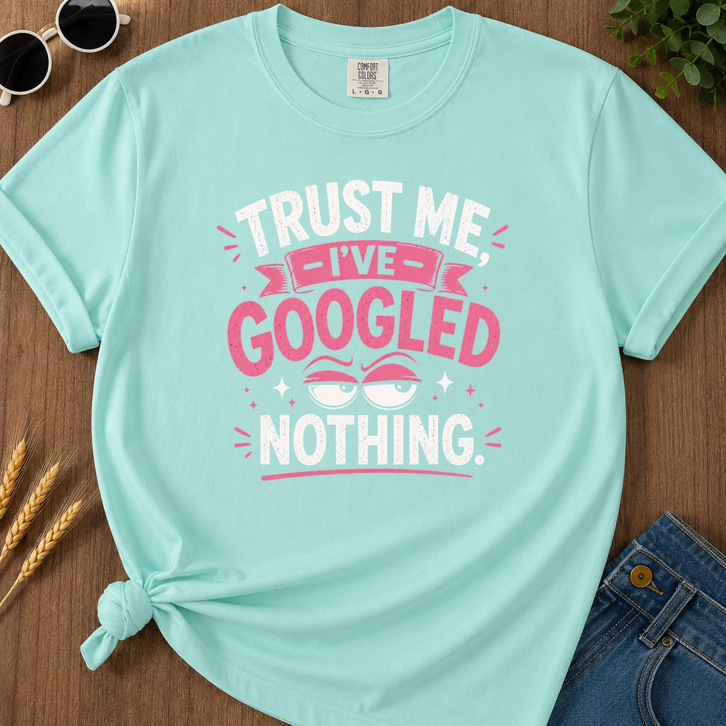 Googled Nothing T-Shirt - Chalky Mint Mockup