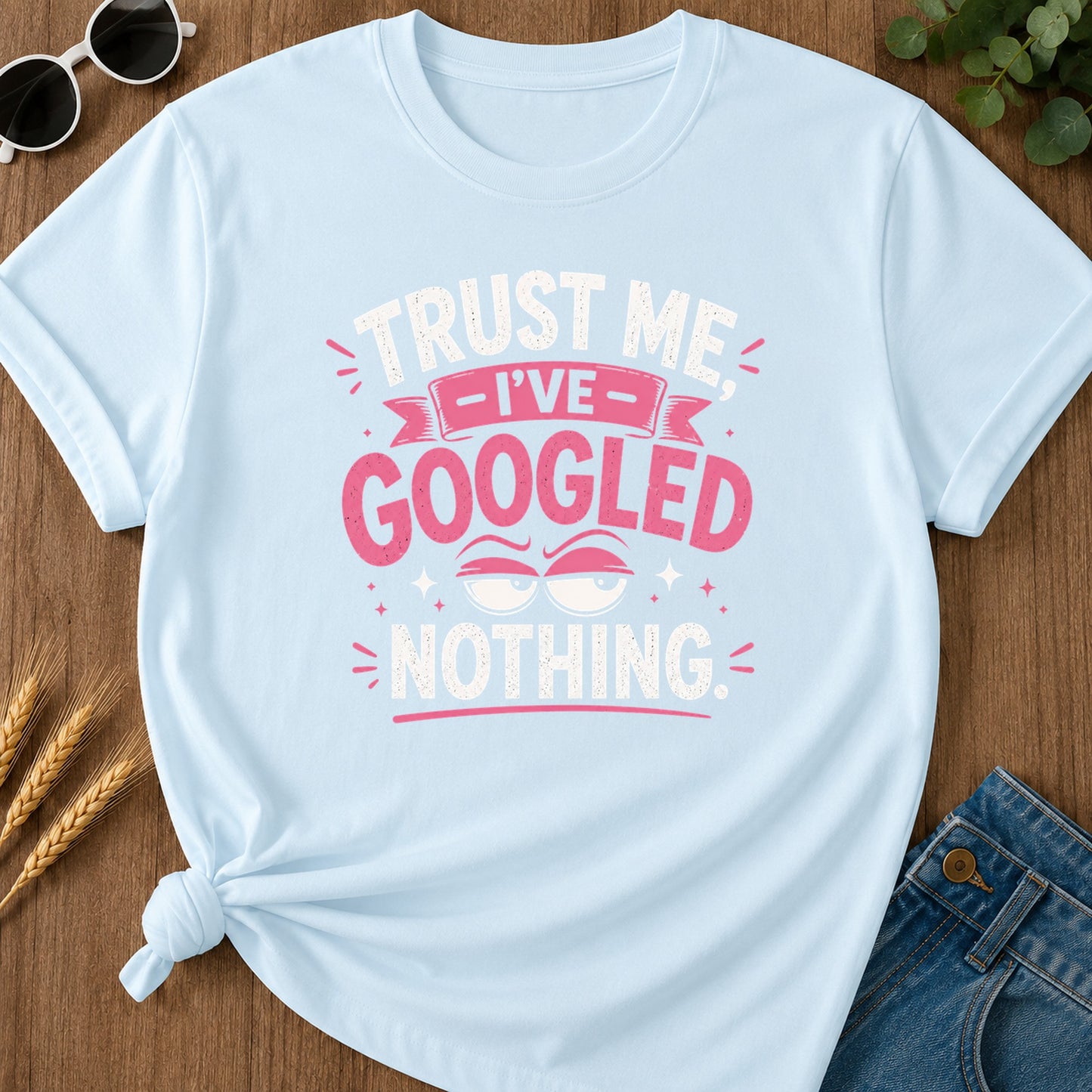 Googled Nothing T-Shirt - Chambray Mockup