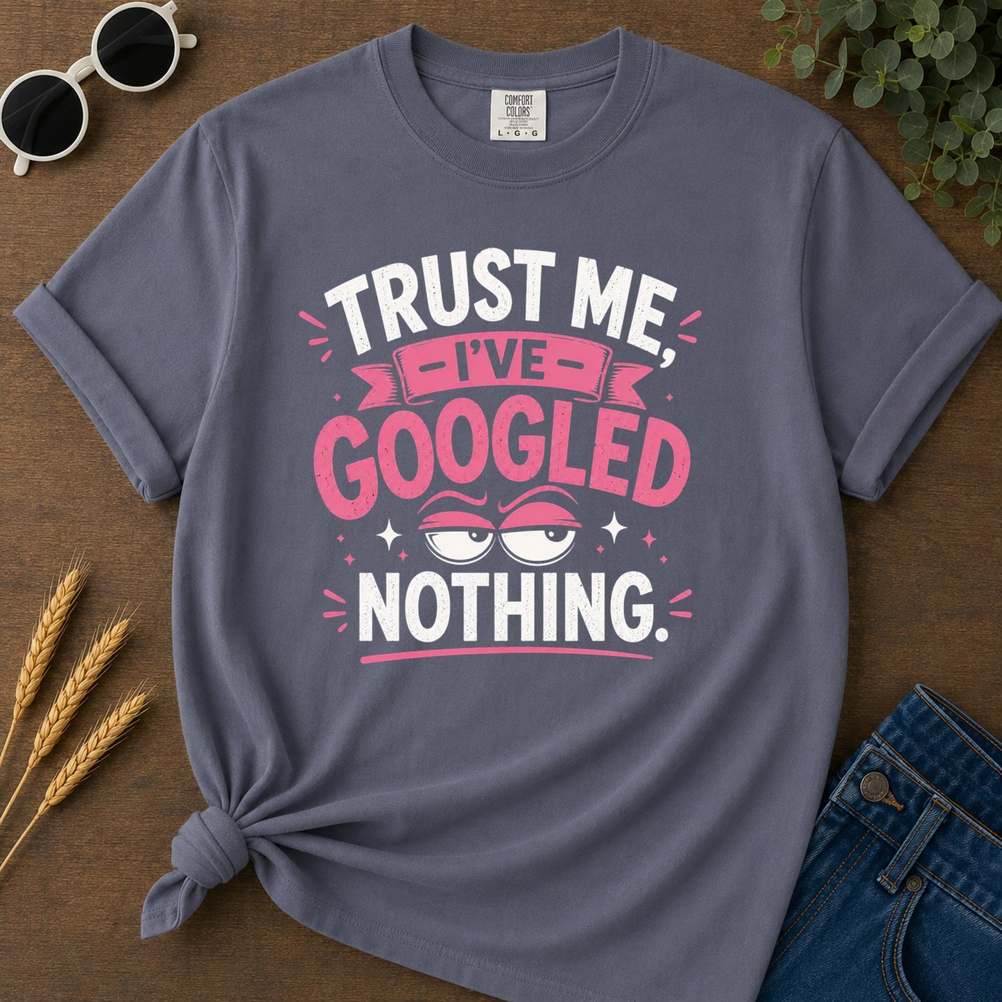Googled Nothing T-Shirt - Navy Mockup