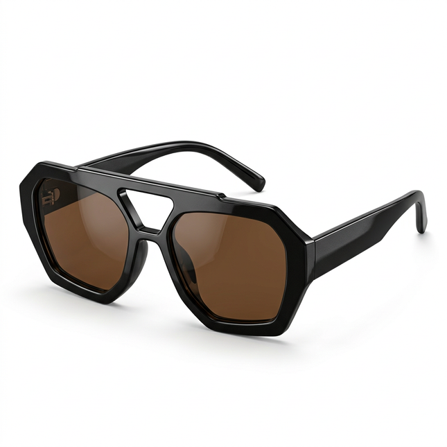 Polygon Frame Sunglasses UV Protection Unisex – Rayzora Polygon Line