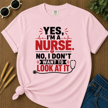Yes Nurse T-Shirt - Blossom Mockup