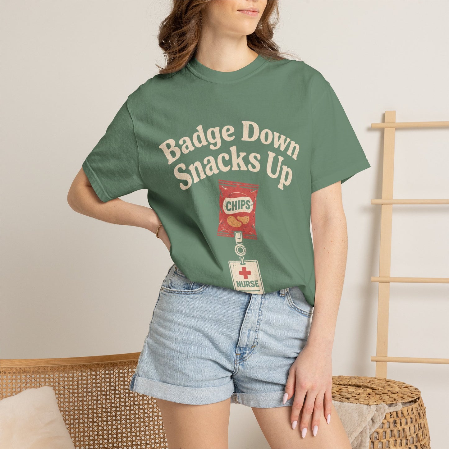 Badge Down Snacks Up
