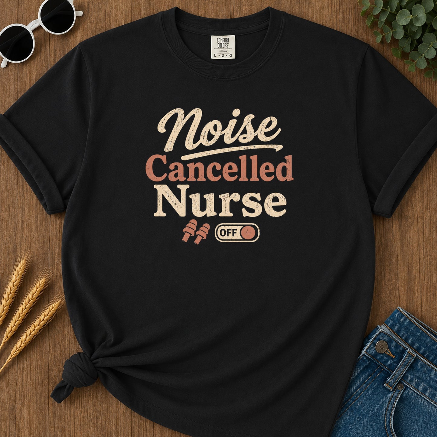 Cancelled Nurse T-Shirt - Black Mockup
