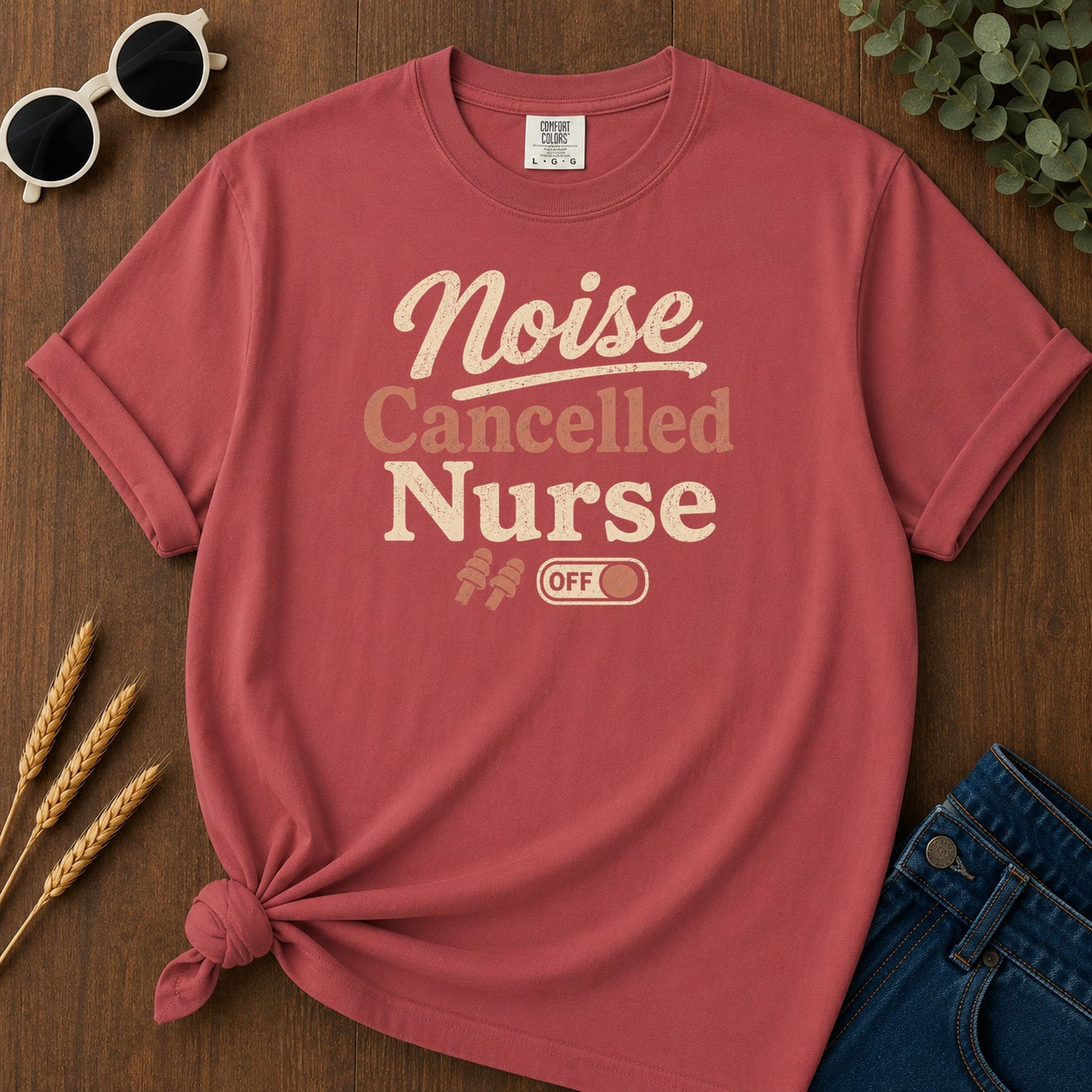Cancelled Nurse T-Shirt - Crimson Mockup
