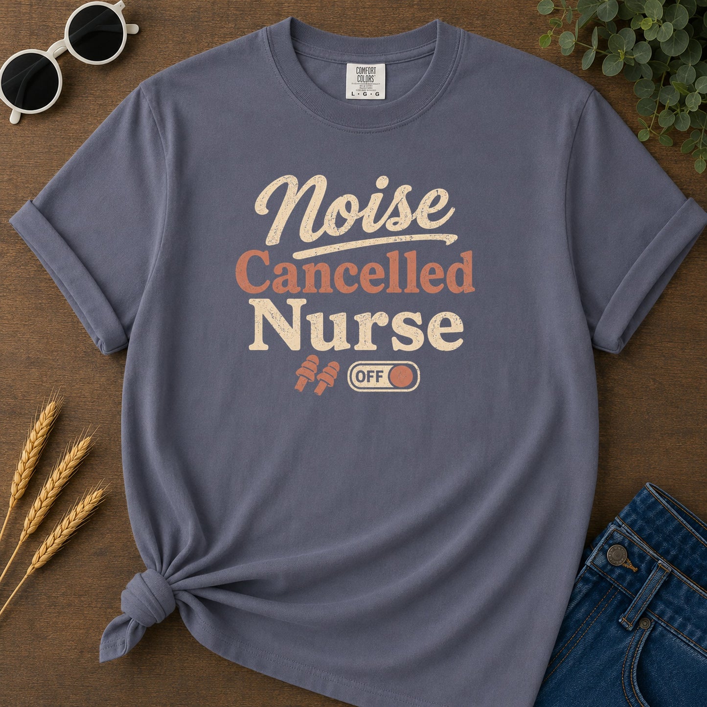 Cancelled Nurse T-Shirt - Navy Mockup
