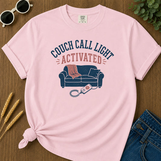 Couch Call Light T-Shirt - Blossom Mockup