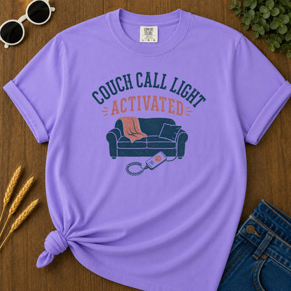 Couch Call Light T-Shirt - Violet Mockup